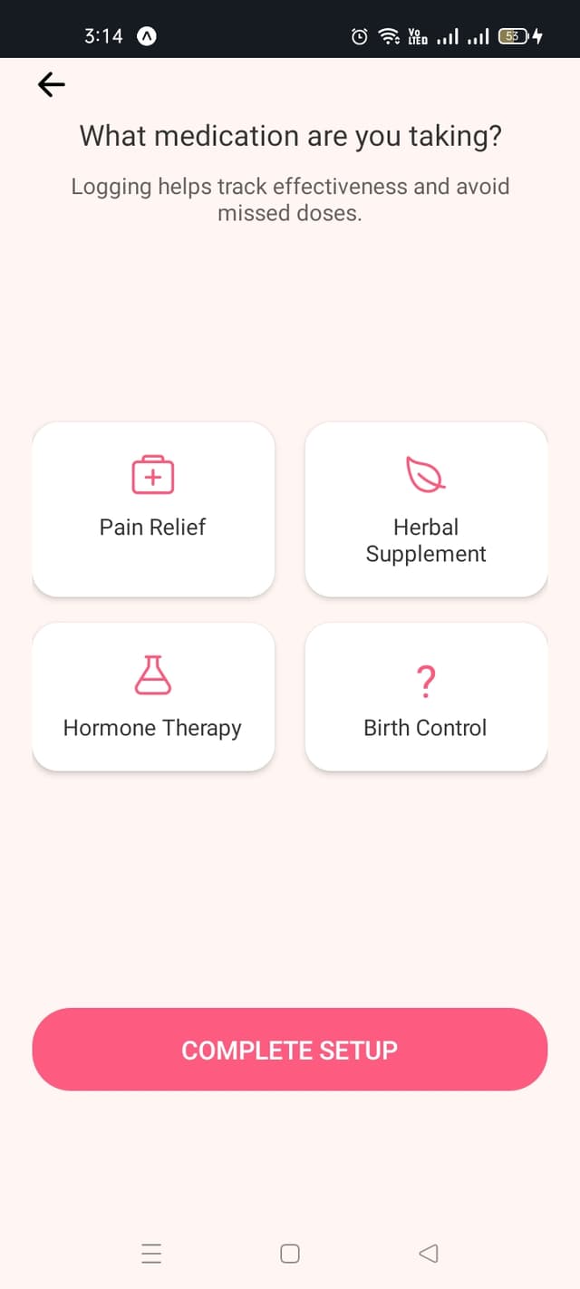 Medication Tracking Screen